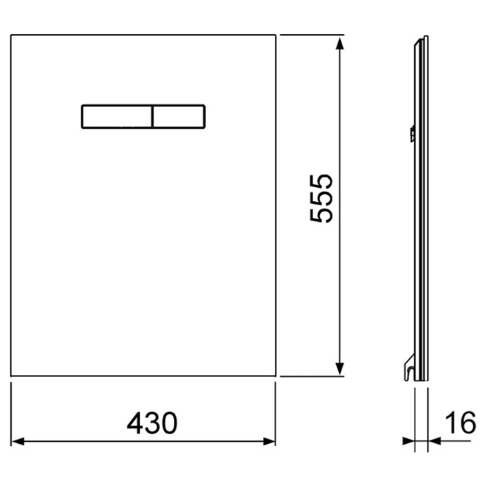 Tece Lux Нижняя панель из стекла для унитаза-биде, цвет: белый глянцевый 9650101