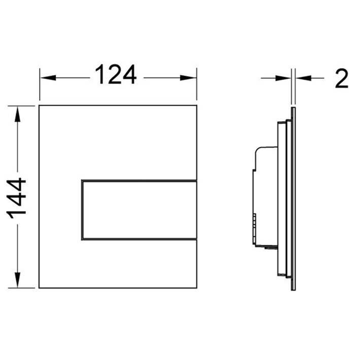 Tece Square Urinal Панель смыва, белый матовый 9242814