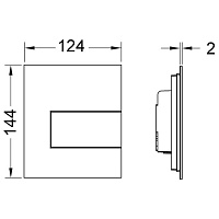 Tece Square Urinal Панель смыва, белый матовый 9242814