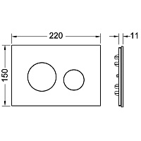 Tece Loop Кнопка смыва для унитаза, внешняя панель без клавиш, натуральное дерево, цвет: дуб 9240612