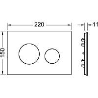 Tece Loop Кнопка смыва для унитаза, внешняя панель без клавиш, стекло, цвет: рубиновый Alape 9240679