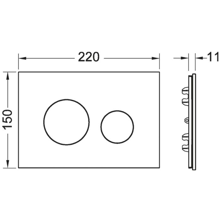 Tece Loop Кнопка смыва для унитаза, внешняя панель без клавиш, мрамор, цвет: белый мрамор 9240613