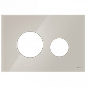 Tece Loop Кнопка смыва для унитаза, внешняя панель без клавиш, стекло, цвет: бежевый глянцевый 9240617