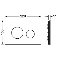 Tece Loop Кнопка смыва для унитаза, внешняя панель без клавиш, стекло, цвет: титан 9240616