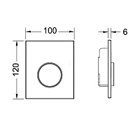 Tece Loop Панель стекло, цвет зеленый, кл. хром мат. 9820171