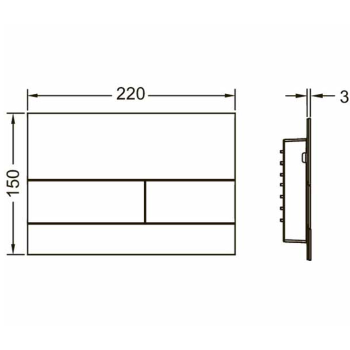 Tece Square II Кнопка смыва для унитаза, металл, цвет: глянец, красный позолоченный 9240841