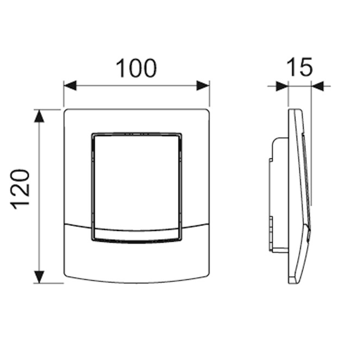 Tece Planus Urinal Панель, нерж. сатин 9820083