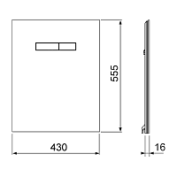 Tece Lux Верхняя панель из стекла с механическим блоком управления, цвет: белый/хром глянцевый 9650001