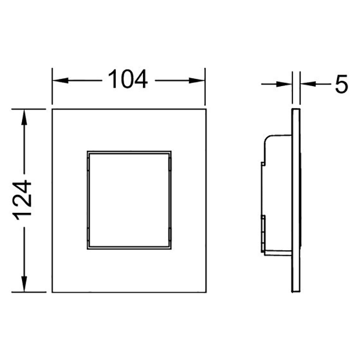 Tece Now Кнопка смыва для писсуара, пластик, цвет: черный матовый 9242406