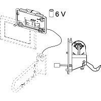 Tece Planus Механизм дистанционного смыва унитаза для проводных электронных кнопок, питание от 12 В 9240357