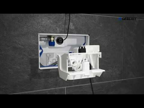 Geberit Sigma 80 Кнопка смыва для инсталляции, элеткронная, стекланная, питане от сети, цвет: черный 116.090.SG.1