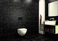 Geberit Sigma 80 Кнопка смыва для инсталляции, элеткронная, стекланная, питане от сети, цвет: черный 116.090.SG.1