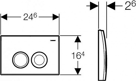 Geberit Delta 21 Кнопка смыва для интсалляции, пластик, цвет: белый Alpine 115.125.11.1