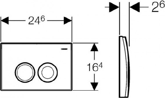 Geberit Delta 21 Кнопка смыва для интсалляции, пластик, цвет: хром глянцевый 115.125.21.1
