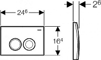 Geberit Delta 21 Кнопка смыва для интсалляции, пластик, цвет: хром глянцевый 115.125.21.1