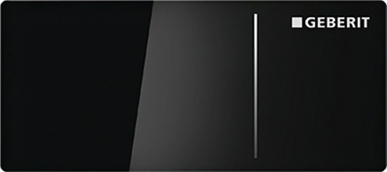 Geberit Sigma 70 Кнопка дистанционного смыва для инсталляции Sigma 8, стекло, цвет: черный глянцевый 115.635.SJ.1