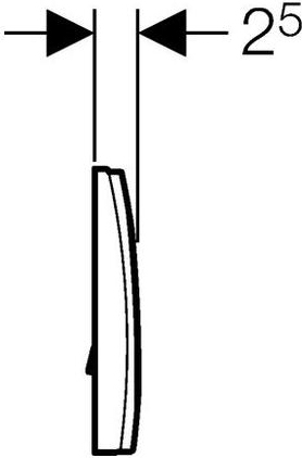 Geberit Delta 11 Кнопка смыва для интсалляции, пластик, 1 режим, цвет: белый Alpine 115.120.11.1