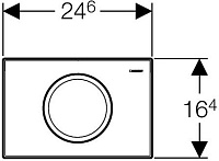 Geberit Delta 11 Кнопка смыва для интсалляции, пластик, 1 режим, цвет: белый Alpine 115.120.11.1