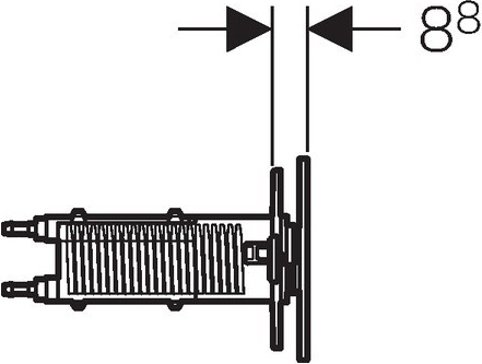 Geberit Sigma 70 Кнопка дистанционного смыва для инсталляции Sigma 12, стекло, цвет: белый глянцевый 115.630.SI.1