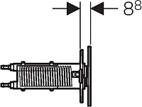 Geberit Sigma 70 Кнопка дистанционного смыва для инсталляции Sigma 12, стекло, цвет: белый глянцевый 115.630.SI.1