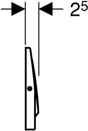 Geberit Mambo Кнопка смыва для интсалляции, 1 режим, цвет: нержавеющая сталь 115.751.00.1