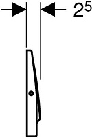 Geberit Mambo Кнопка смыва для интсалляции, 1 режим, цвет: нержавеющая сталь 115.751.00.1