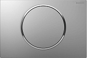 Geberit Sigma 10 Кнопка смыва для инсталляции, 1 режим, цвет: хром матовый, окантовка хром глянцевый 115.758.KN.5