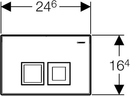 Geberit Delta 50 Кнопка смыва для интсалляции, пластик, цвет: хром глянцевый 115.135.21.1