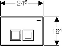 Geberit Delta 50 Кнопка смыва для интсалляции, пластик, цвет: хром глянцевый 115.135.21.1