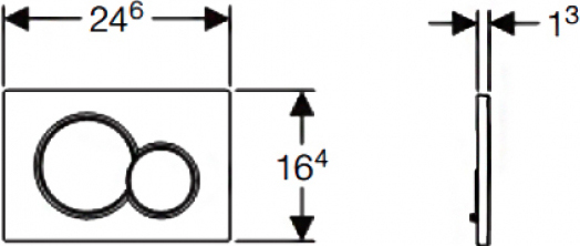 Geberit Sigma 01 Кнопка смыва для инсталляции, пластиковая, цвет: гальванизированная латунь 115.770.DT.5