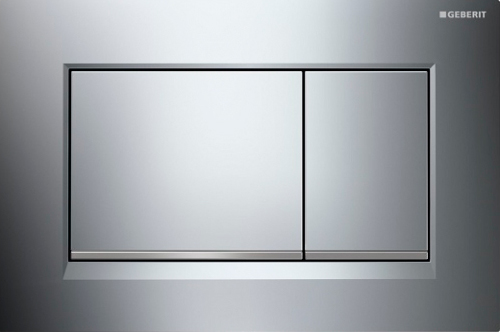 Geberit Sigma 30 Кнопка смыва для инсталляции, цвет: хром глянцевый, полоска хром матовый 115.883.KH.1