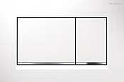 Geberit Sigma 30 Кнопка смыва для инсталляции, цвет: белый глянцевый, полоска хром глянцевый 115.883.KJ.1