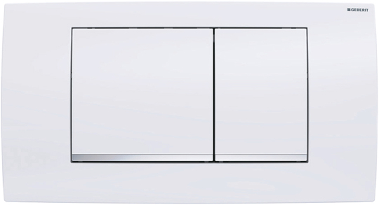Geberit Twinline 30 Кнопка смыва для инсталляции, пластиковая, цвет: белый, полоска хром глянцевый 115.899.KJ.1