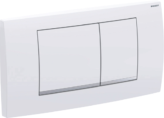 Geberit Twinline 30 Кнопка смыва для инсталляции, пластиковая, цвет: белый, полоска хром глянцевый 115.899.KJ.1