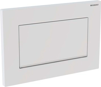 Geberit Sigma 30 Кнопка смыва для инсталляции, 1 режим, пластик, цвет: белый, полоска хром глянцевый 115.893.KJ.1