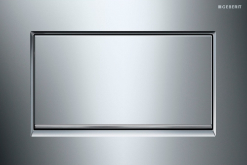Geberit Sigma 30 Кнопка смыва для инсталляции, цинковый сплав, хром глянцевый, полоска хром матовый 115.893.KY.1
