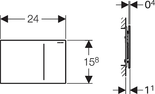 Geberit Sigma 70 Кнопка смыва для инсталляции Sigma 12, под плитку 115.620.00.1