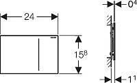 Geberit Sigma 70 Кнопка смыва для инсталляции Sigma 12, под плитку 115.620.00.1