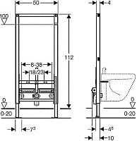 Geberit Duofix  Система инсталляции для биде 111.520.00.1