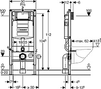Geberit Duofix UP320 Система инсталляции для подвесных унитазов 111.300.00.5