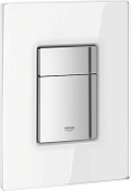 Grohe Skate Cosmopolitan Кнопка смыва для унитаза, 2 режима, стекло, цвет: белая луна 38845LS0