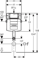 Geberit Sigma 12 UP320 Смывной бачок скрытого монтажа для приставных унитазов 109.300.00.5