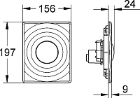 Grohe Surf Кнопка смыва для унитаза, пластик, цвет: хром 38574000