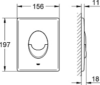 Grohe Skate Air Кнопка смыва для унитаза, 2 режима, пластик, цвет: хром 38505000