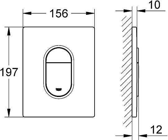 Grohe Arena Cosmopolitan Кнопка смыва для унитаза, 2 режима, пластик, цвет: хром 38844000