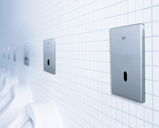 Grohe Tectron Skate Кнопка смыва для унитаза сенсорная, металл, цвет: нержавеющая сталь 37321SD1