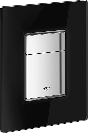 Grohe Skate Cosmopolitan Кнопка смыва для унитаза, 2 режима, стекло, цвет: черный 38845KS0