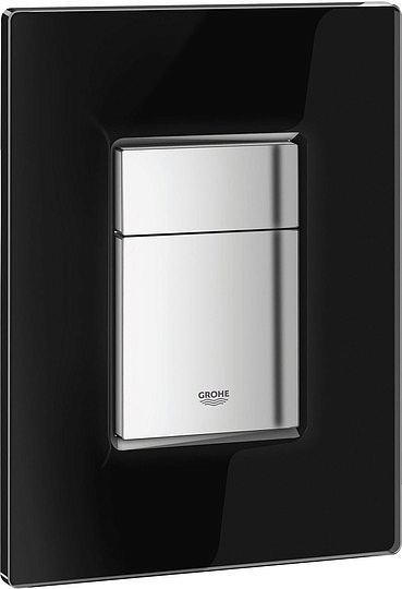 Grohe Skate Cosmopolitan Кнопка смыва для унитаза, 2 режима, стекло, цвет: черный 38845KS0