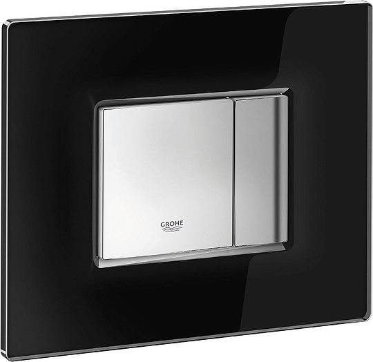 Grohe Skate Cosmopolitan Кнопка смыва для унитаза, 2 режима, стекло, цвет: черный 38845KS0