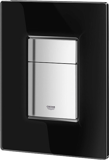 Grohe Skate Cosmopolitan Кнопка смыва для унитаза, 2 режима, стекло, цвет: черный 38845KS0